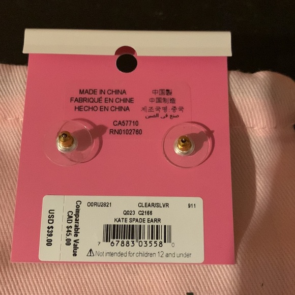 Kate Spade light blue/topaz earrings. - Picture 2 of 2